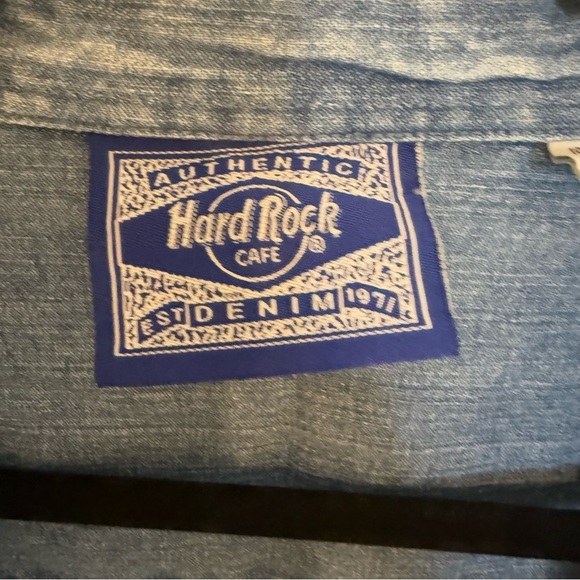 Vintage Hard Rock Cafe Denim Unisex Long Sleeve top size XL 100% cotton - Picture 5 of 12